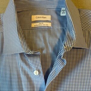 Calvin Klein Men's Blue Gingham Shirt